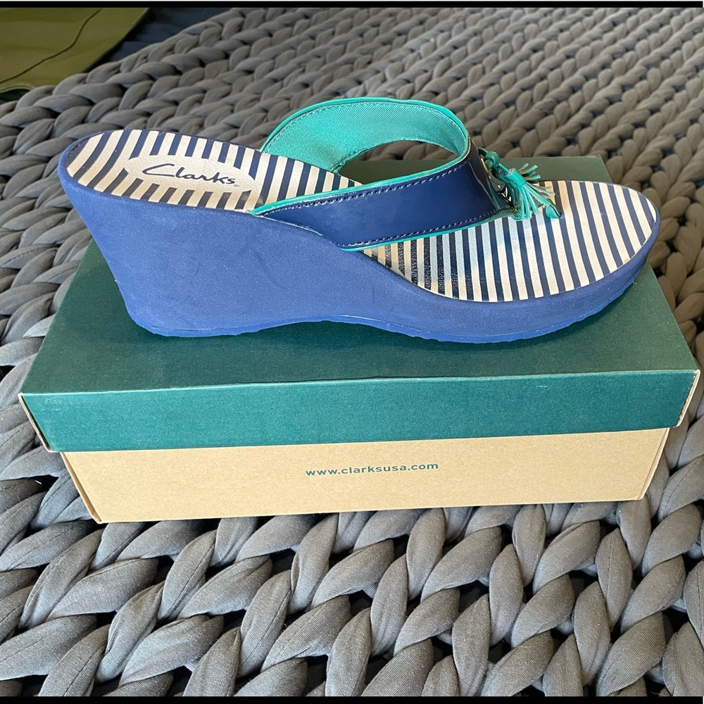 Clarks Yacht Flash tassel platform wedge scandal